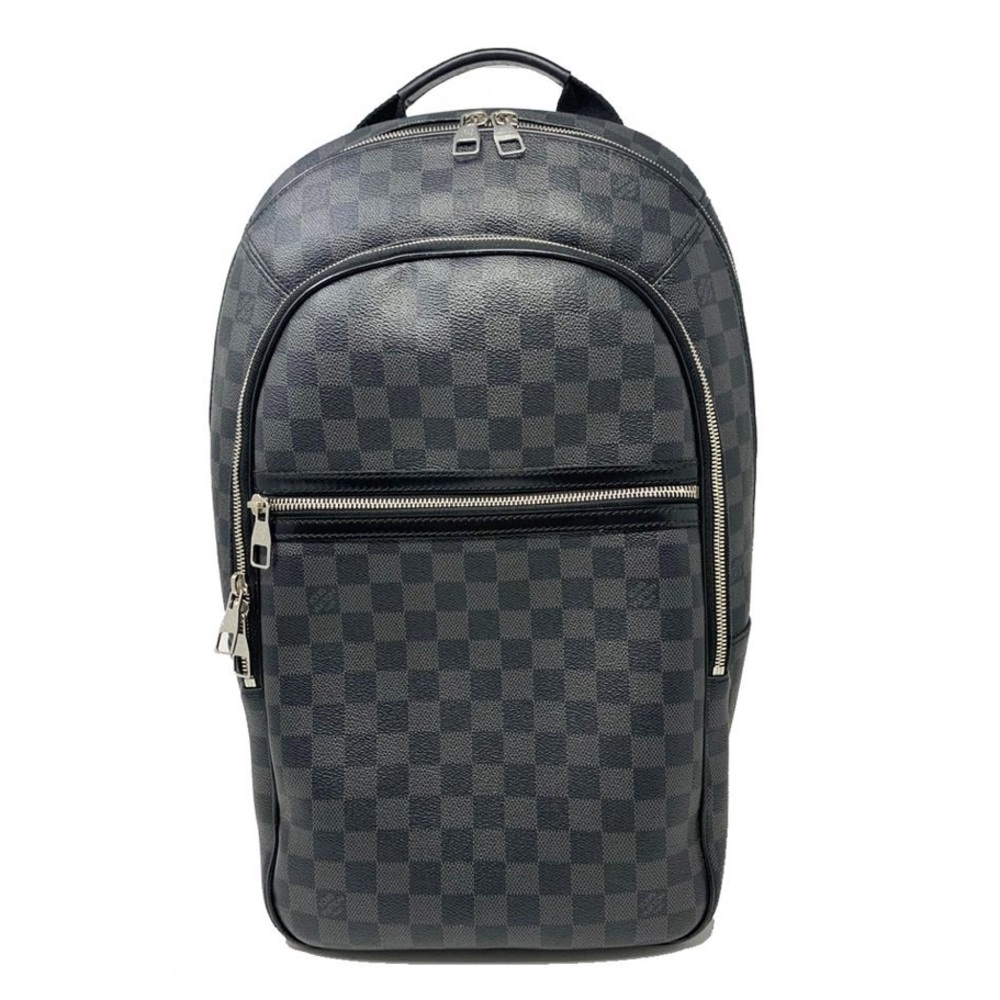 Louis Vuitton Michael Graphite Damier Ébène Canvas Backpack